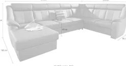 sit&more Wohnlandschaft »Basel U-Form« wahlweise mit Relaxfunktion