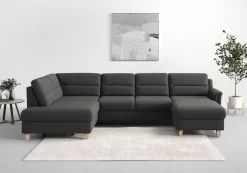sit&more Wohnlandschaft »Farö U-Form« inklusive Federkern, wahlweise mit Schlaffunktion und Bettkasten