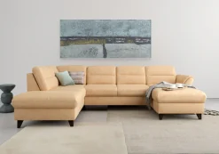 sit&more Wohnlandschaft »Mellum U-Form« Federkern, wahlweise mit Schlaffunktion, Stauraum und Armteilfunktion