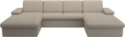 sit&more Wohnlandschaft »Moreno U-Form, B: 309 cm« mit Armteilverstellung, optional Schlaffunktion