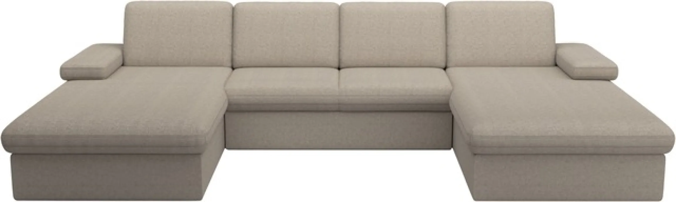 sit&more Wohnlandschaft »Moreno U-Form, B: 309 cm« mit Armteilverstellung, optional Schlaffunktion