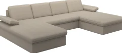 sit&more Wohnlandschaft »Moreno U-Form, B: 309 cm« mit Armteilverstellung, optional Schlaffunktion