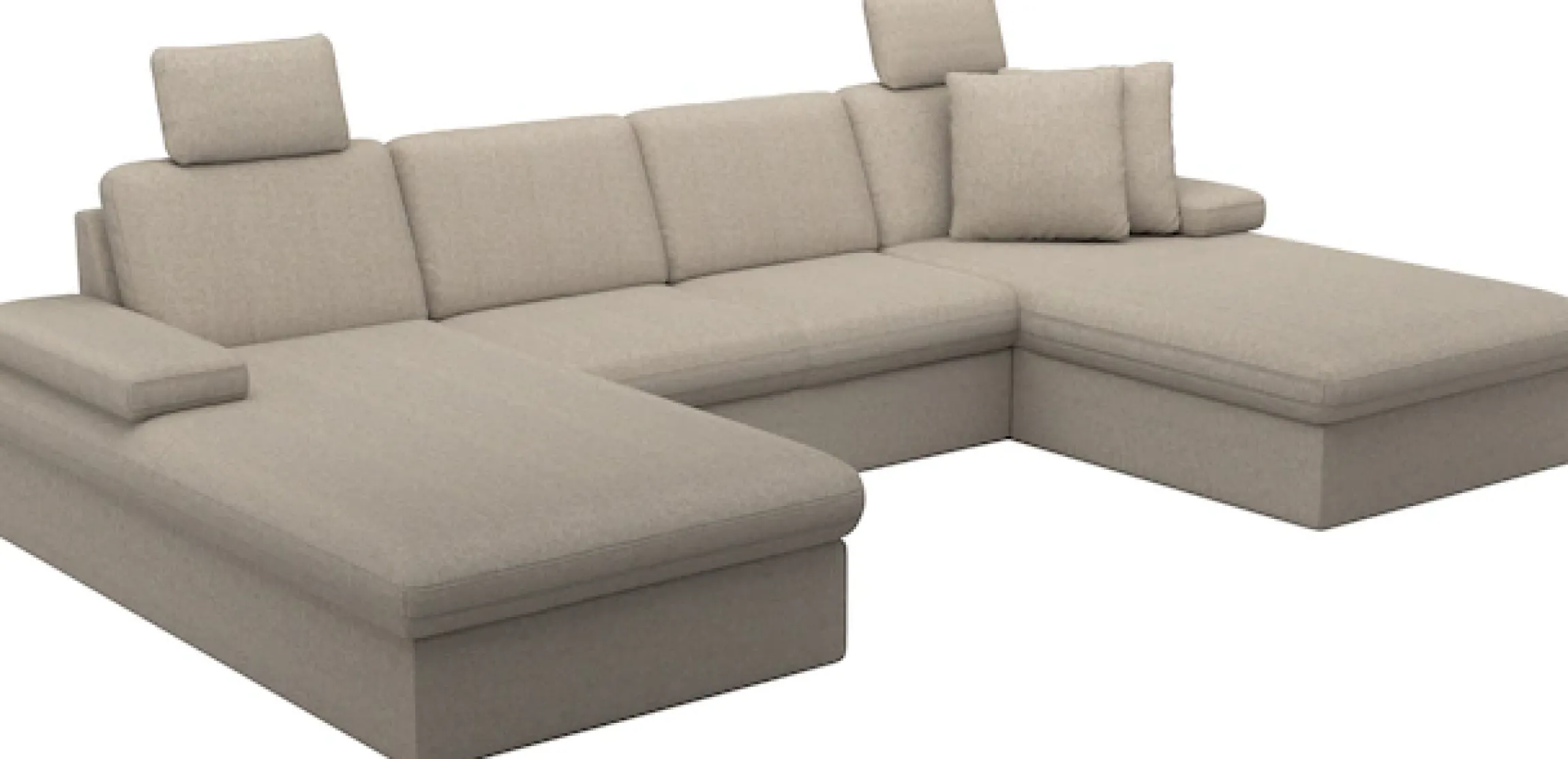 sit&more Wohnlandschaft »Moreno U-Form, B: 309 cm« mit Armteilverstellung, optional Schlaffunktion