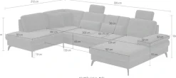 sit&more Wohnlandschaft »Morris Jubi« wahlweise mit Armteilverstellung, Schlaffunktion & Bettkasten