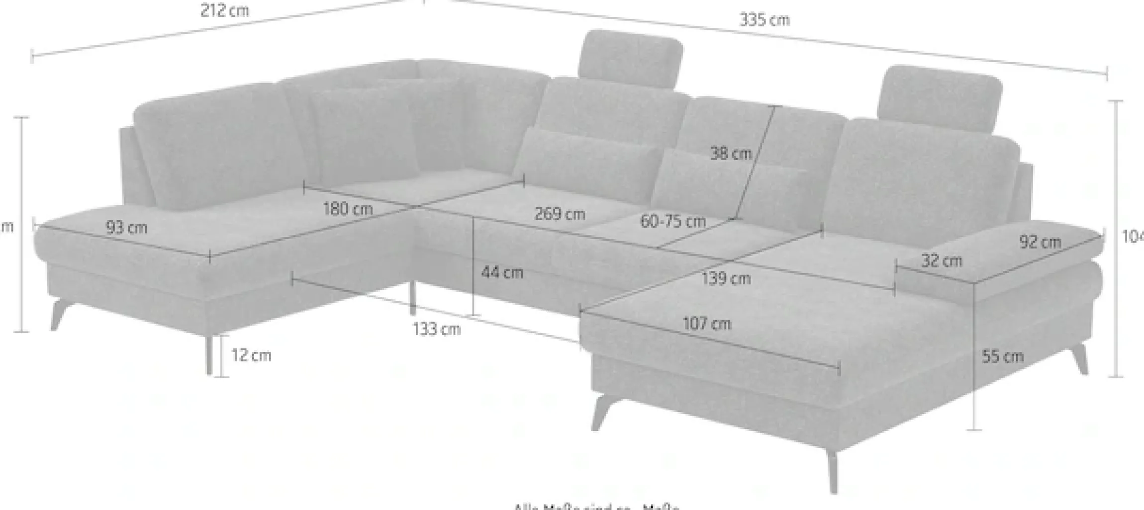 sit&more Wohnlandschaft »Morris Jubi« wahlweise mit Armteilverstellung, Schlaffunktion & Bettkasten