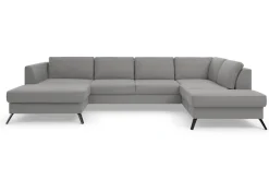 sit&more Wohnlandschaft »Olsen U-Form« inklusive Sitztiefenverstellung, optional Schlaffunktion, 15cm hoch