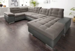 sit&more Wohnlandschaft »Ontario U-Form« XXL, wahlweise mit Schlaffunktion