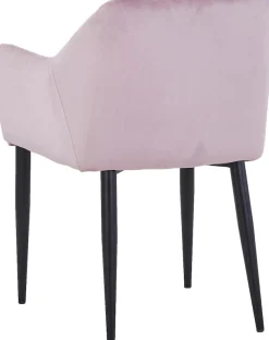 SIT Polsterstuhl »2er-Set Armlehnstuhl Samt Altrosa mit Stahlgestell« (Set) 2 Stk.Edle Diamantsteppung in hochwertiger Samt-Optik