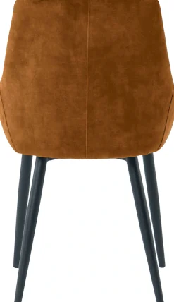 SIT Polsterstuhl »Lahti Armlehnstuhl 2er-Set mit Samtbezug & Metallbeinen« (Set) 2 Stk.Festes 5 cm Sitzkissen & angedeutete Armlehnen für hohen Sitzkomfort