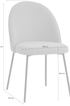 SIT Polsterstuhl »Set 2 St. – Gepolsterte Esszimmerstühle mit abgerundeter Rückenlehne« (Set) 2 Stk.mit abgerundeter Rückenlehne und Bouclestoff
