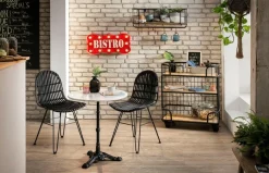 SIT Rattanstuhl »Kairo mit handgefertigter Sitzschale & Metallgestell« () Handgefertigte Rattan-Sitzschale mit stabilem Metallgestell
