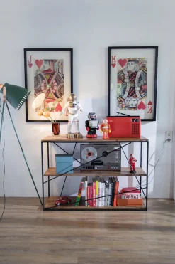 SIT Regal »T-Nest Shelf Small Mangoholz Metall 120 cm Industrial Design« Mangoholz mit Metallgestell im Industrial Design