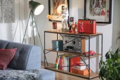 SIT Regal »T-Nest Shelf Small Mangoholz Metall 120 cm Industrial Design« Mangoholz mit Metallgestell im Industrial Design