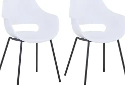 SIT Schalenstuhl »Exeter 2er Set mit Metallgestell im modernen Design« (Set) 2 Stk.Ergonomische Sitzschale mit modernem Cut-Out im Rücken