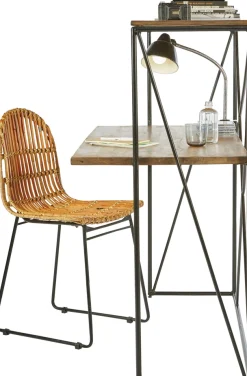 SIT Sekretär »T-NEST SHELF OFFICE LOW aus Mangoholz mit Metallgestell« Kompakter Sekretär mit Regal im minimalistischen Industrial-Design