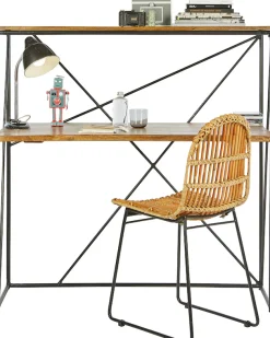 SIT Sekretär »T-NEST SHELF OFFICE LOW aus Mangoholz mit Metallgestell« Kompakter Sekretär mit Regal im minimalistischen Industrial-Design