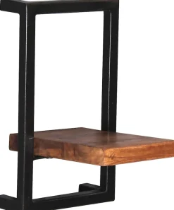 SIT Wandregal »Amritsar Wandregal-Set 5-teilig aus Mangoholz mit Altmetall« 3 schmale & 2 breite Wandregale für flexible Gestaltung