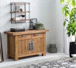 SIT Wandregal »ROMANTEAKA Hängeregal aus Teakholz mit 3 Böden im Industrial-Stil« Recyceltes Teakholz trifft modernes Metallgestell