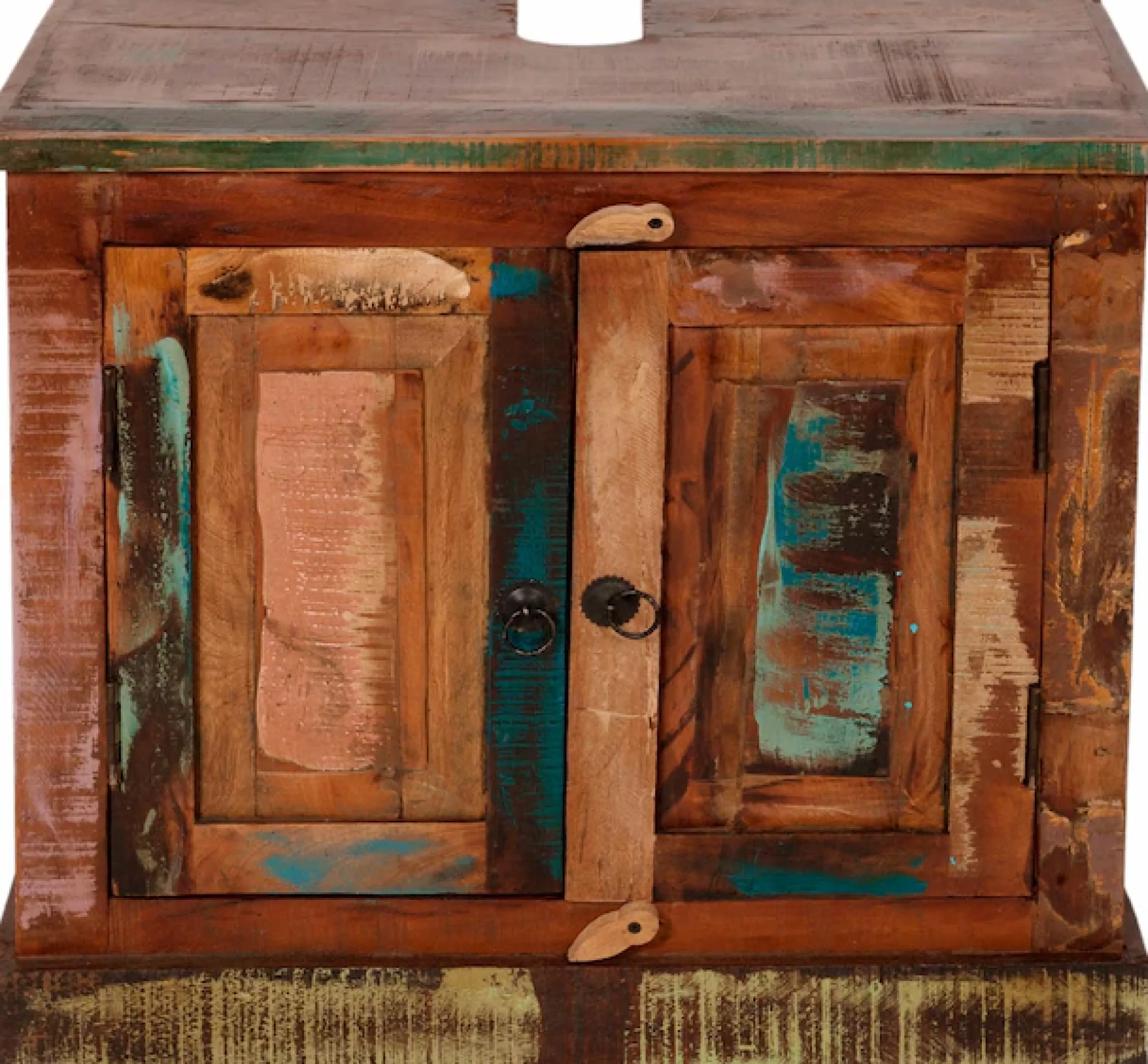 SIT Waschbeckenunterschrank »Riverboat« aus recyceltem Altholz, Shabby Chic, Vintage