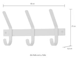 Spinder Design Garderobenhaken Metall, Breite 40 cm