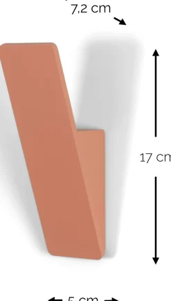 Spinder Design Garderobenhaken Metall, Minimalistischer Haken, für Flur, Küche oder Bad/Schlafzimmer