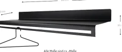 Spinder Design Garderobenleiste »SWAY 120« 2-in-1 Wandregal + Garderobe