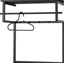 Spinder Design Garderobenleiste Metall, Familien-Garderobe, 10 Haken, 34 cm tief, trendige Farbe