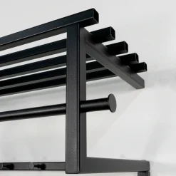 Spinder Design Garderobenleiste Metall, Familien-Garderobe, 10 Haken, 34 cm tief, trendige Farbe