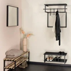 Spinder Design Garderobenleiste Metall, Familien-Garderobe, 10 Haken, 34 cm tief, trendige Farbe