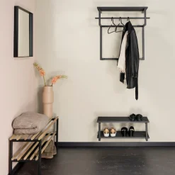 Spinder Design Garderobenleiste Metall, Familien-Garderobe, 10 Haken, 34 cm tief, trendige Farbe