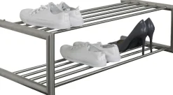 Spinder Design Schuhregal Edelmetall, Edelstahl