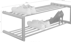 Spinder Design Schuhregal Edelmetall, Edelstahl