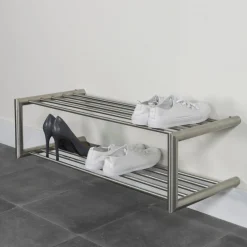 Spinder Design Schuhregal Edelmetall, Edelstahl