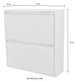 Spinder Design Schuhschrank »Billi« Metall, Breite 75 cm