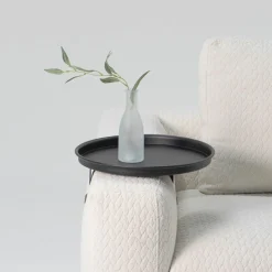 Spinder Design Tabletttisch »ROUND« Ausziehbarer Stahlarmtisch