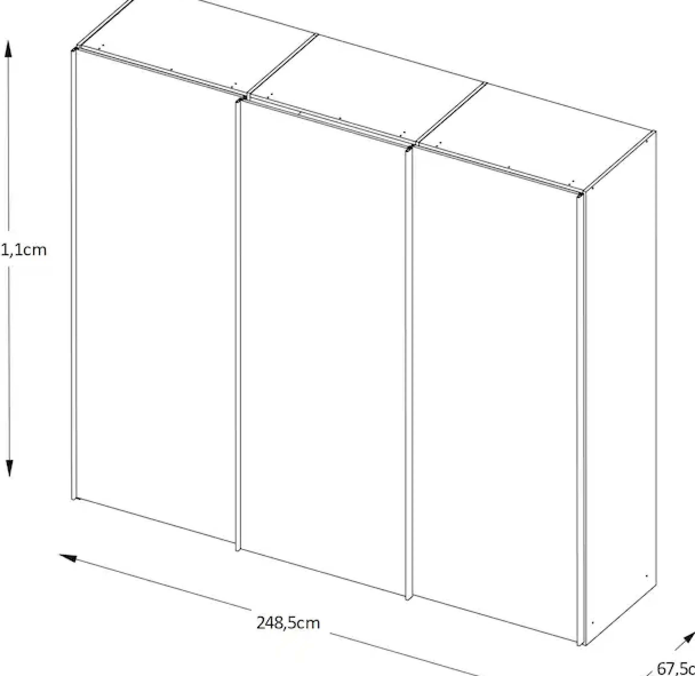 STAUD Kleiderschrank »Schwebetürenschrank Includo Glas«