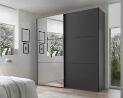 STAUD Schwebetürenschrank »Includo, Made in Germany« Mit Spiegeltüre und vier verschiedenen Ausstattungsvarianten