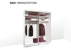 STAUD Schwebetürenschrank »Includo, Made in Germany« Mit Spiegeltüre und vier verschiedenen Ausstattungsvarianten