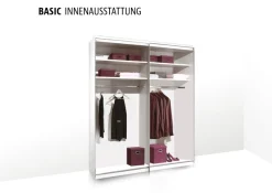 STAUD Schwebetürenschrank »Includo_Minisystem_07_2-türig, Made in Germany« Mit vier verschiedenen Ausstattungsvarianten