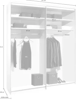 STAUD Schwebetürenschrank »Sinfonie Plus, edles Design in hochwertiger Qualität, Made in Germany« In vier verschiedenen Ausstattungsvarianten