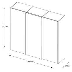 STAUD Schwebetürenschrank »Sinfonie Plus, edles Design in hochwertiger Qualität, Made in Germany« Mit Spiegeltür und vier verschiedenen Ausstattungsvarianten