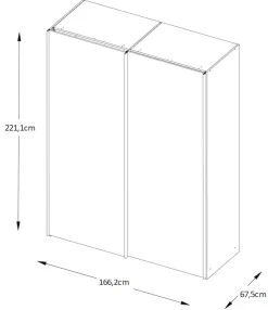 STAUD Schwebetürenschrank »Sinfonie Plus, edles Design in hochwertiger Qualität, Made in Germany« Glas und Spiegel-Frontkombination mit vier Ausstattungsvarianten