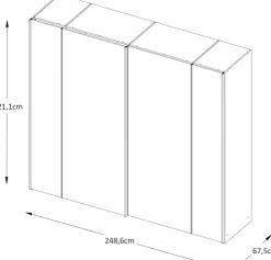 STAUD Schwebetürenschrank »Sonett 321G, Made in Germany« mit vier verschiedenen Ausstattungsvarianten