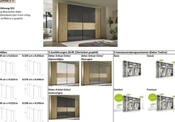 STAUD Schwebetürenschrank »Sonett 321G, Made in Germany« mit vier verschiedenen Ausstattungsvarianten
