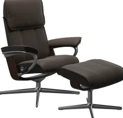 Stressless® Fußhocker »Admiral« mit Cross Base, Größe M & L, Holzakzent Braun
