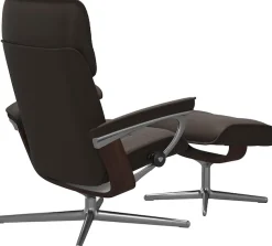 Stressless® Fußhocker »Admiral« mit Cross Base, Größe M & L, Holzakzent Braun
