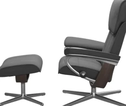 Stressless® Fußhocker »Admiral« mit Cross Base, Größe M & L, Holzakzent Wenge