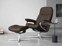 Stressless® Fußhocker »Consul« mit Cross Base, Größe S, M & L, Holzakzent Wenge