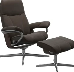 Stressless® Fußhocker »Consul« mit Cross Base, Größe S, M & L, Holzakzent Wenge