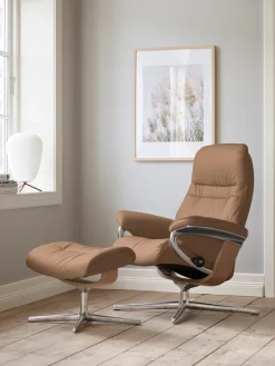 Stressless® Fußhocker »Sunrise« mit Cross Base, Größe S, M & L, Holzakzent Eiche